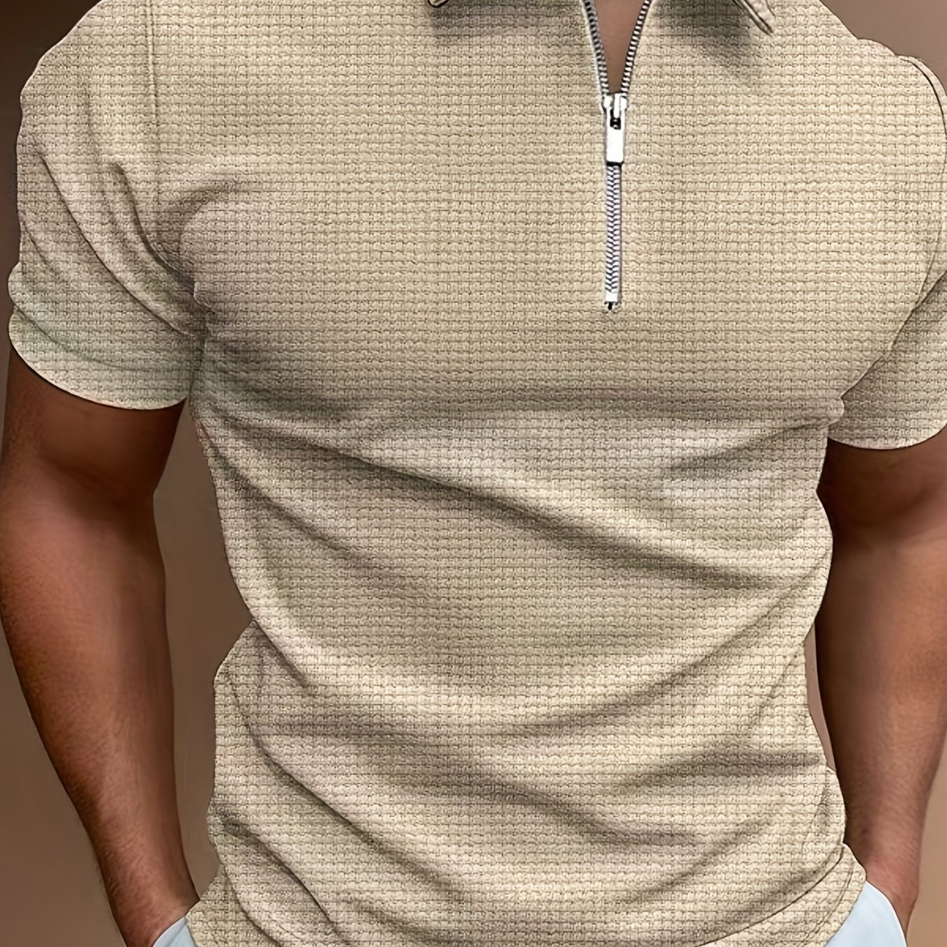Camisa de manga corta con cremallera para Hombre